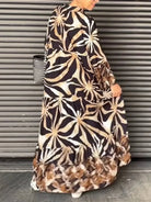Lavinque Dress Robe Longue Bohème | Fluide & Élégante | Imprimé Artistique