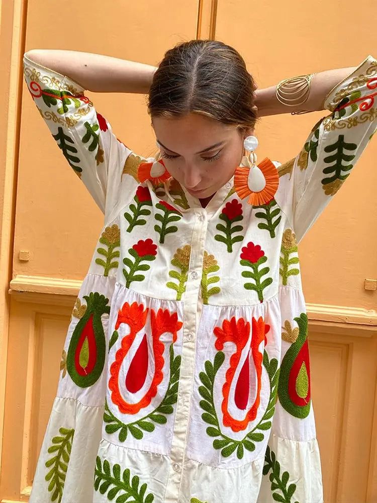Lavinque Dress Robe Longue Bohème | Fluide et Élégante | Idéale pour l'Été