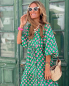 Lavinque Dress Robe Longue Bohème | Fluide | Imprimé Vintage et Élégant
