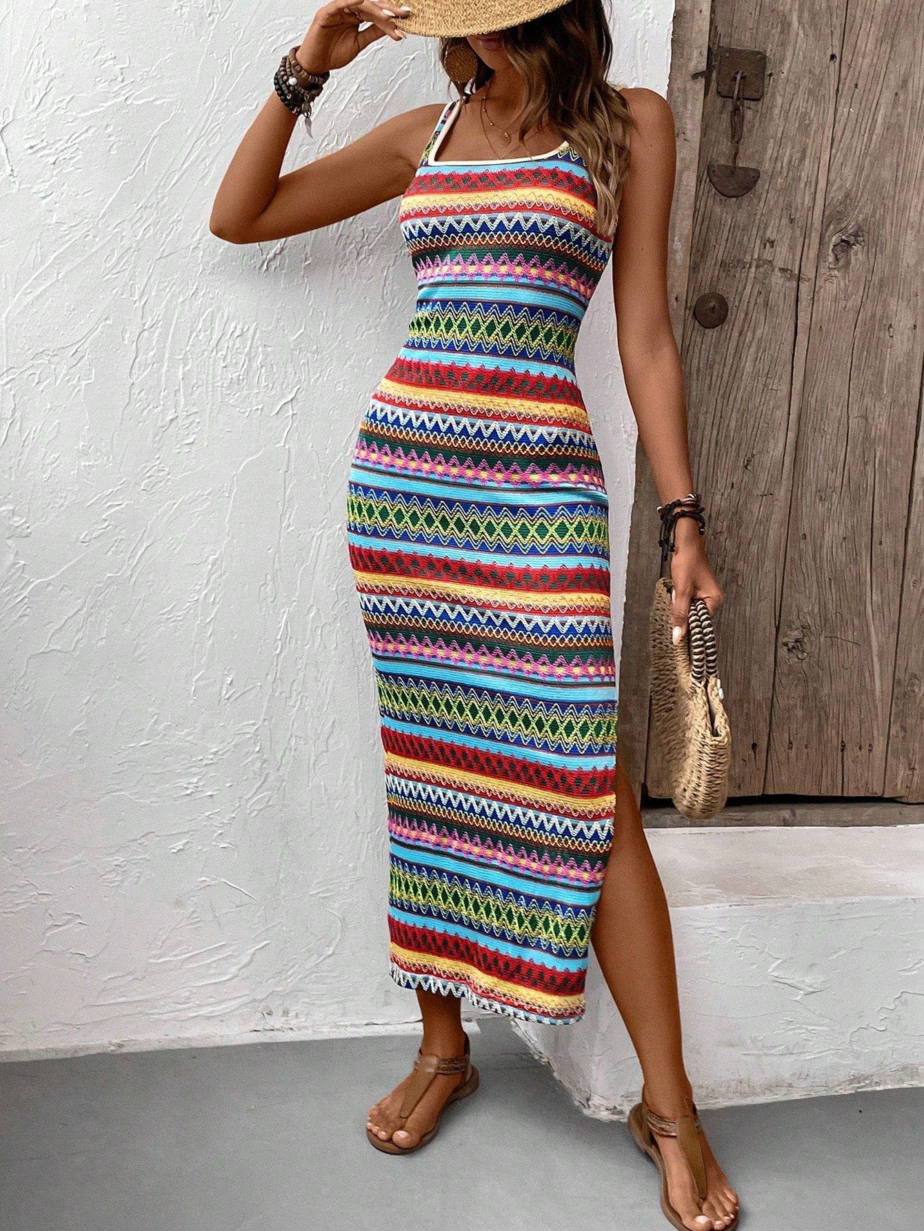 Lavinque Dress Robe Longue Bohème | Multicolore | Élégance et Esprit Estival