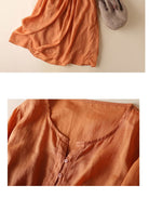 Lavinque Dress Robe Longue Bohème | Orange Brûlé | Fluide et Authentique