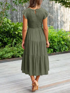 Lavinque Dress Robe Longue Bohème Smockée | Romantique | Fluide et Confortable