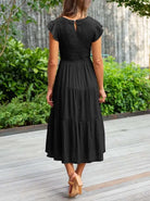 Lavinque Dress Robe Longue Bohème Smockée | Romantique | Fluide et Confortable