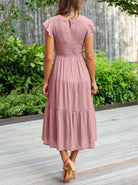 Lavinque Dress Robe Longue Bohème Smockée | Romantique | Fluide et Confortable