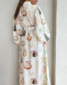 Lavinque Dress Robe Longue Ceinturée | Coquillages | Fraîche et Bohème