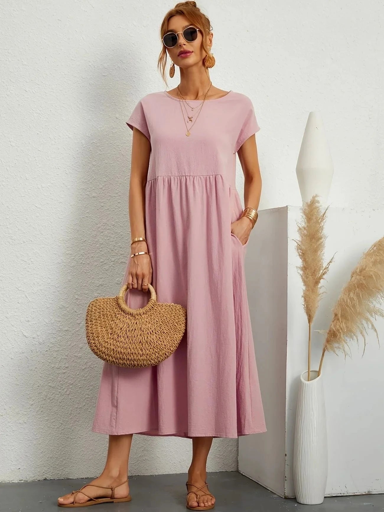 Lavinque Dress Robe Longue | Coupe Ample | Élégance Décontractée