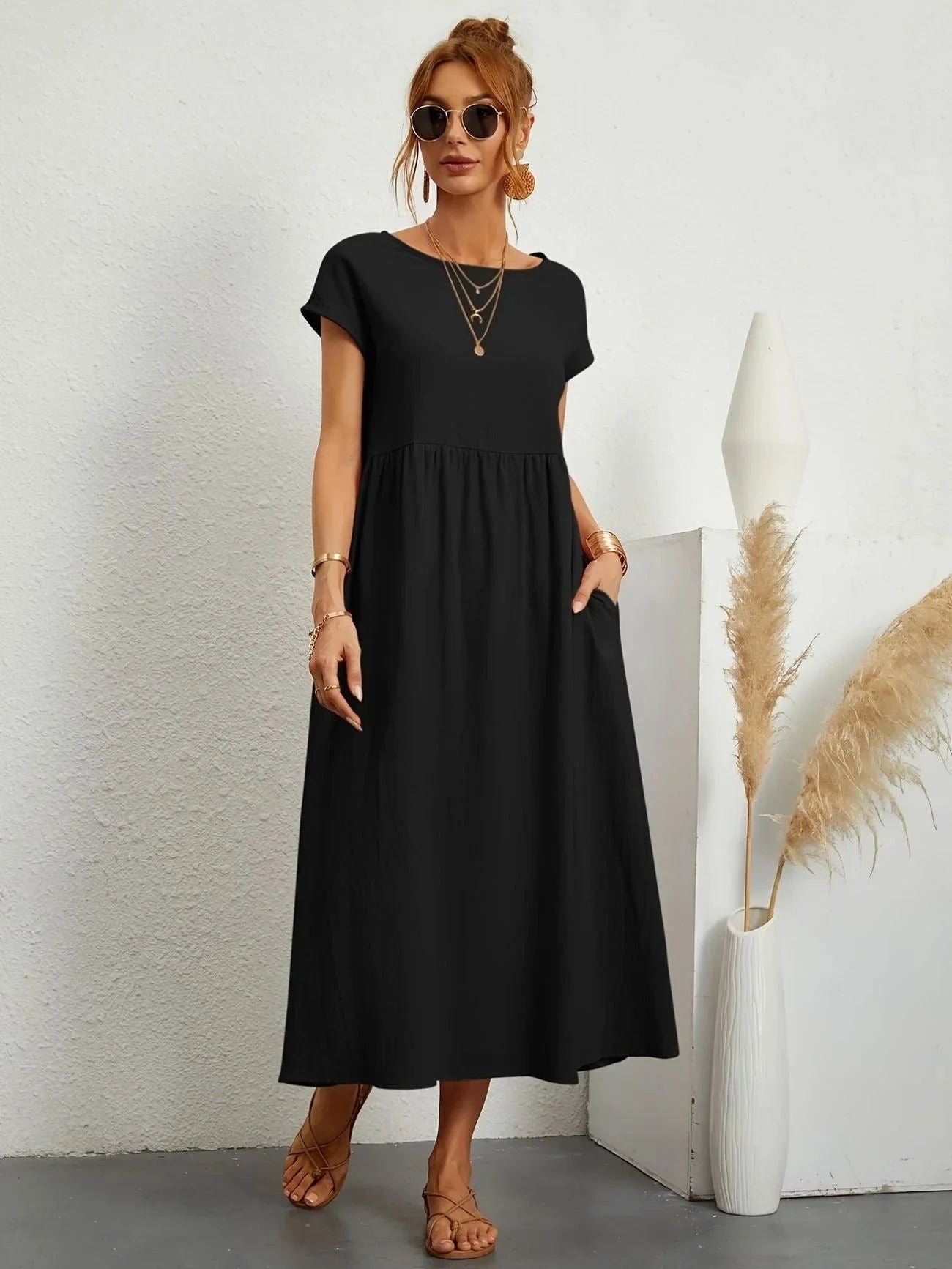 Lavinque Dress Robe Longue | Coupe Ample | Élégance Décontractée