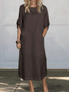 Lavinque Dress Robe Longue Décontractée | Bleu | Légère et Élégante