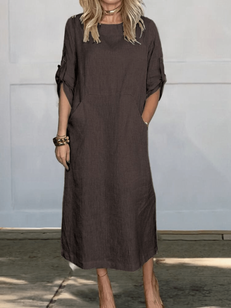 Lavinque Dress Robe Longue Décontractée | Bleu | Légère et Élégante