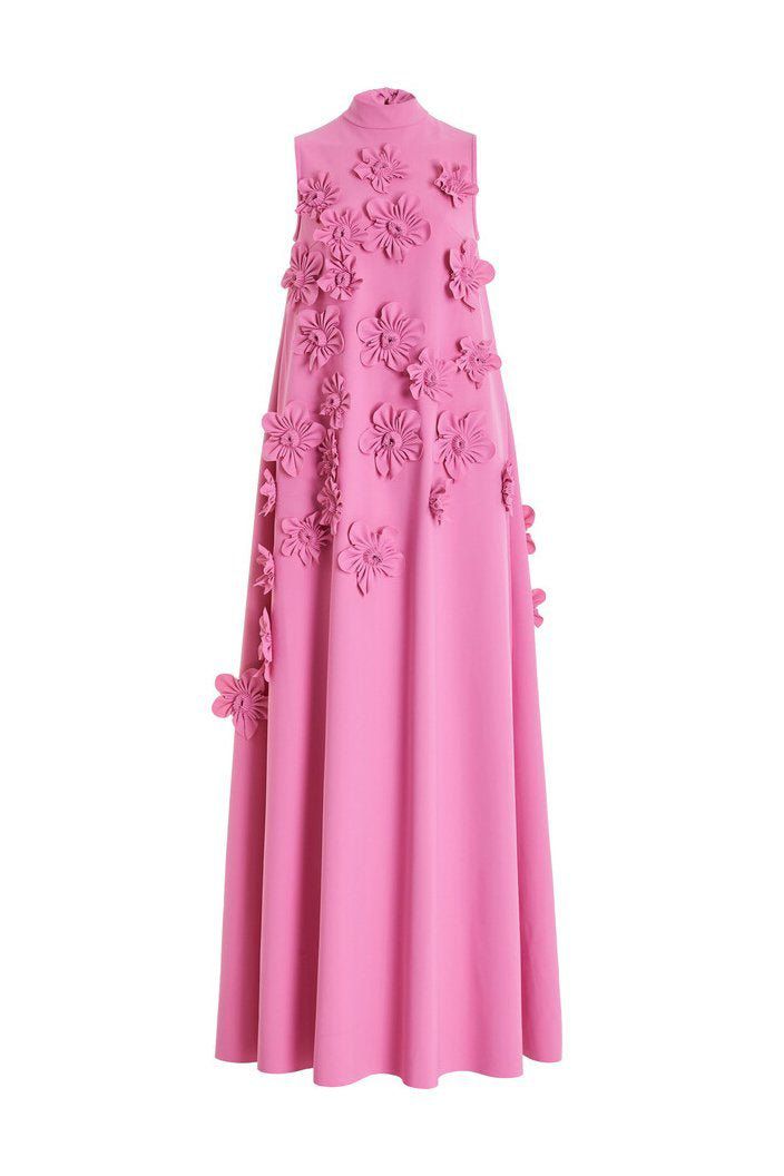 Lavinque Dress Robe Longue | Élégante | Rose Fuchsia Fleurie