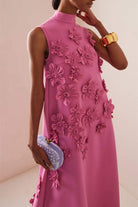 Lavinque Dress Robe Longue | Élégante | Rose Fuchsia Fleurie
