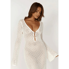 Lavinque Dress Robe Longue en Crochet | Transparente | Bohème et Élégante