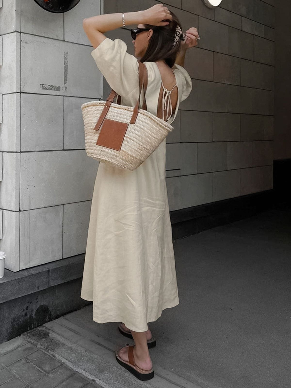 Lavinque Dress Robe Longue en Lin Boutonnée | Élégante | Naturelle et Confortable