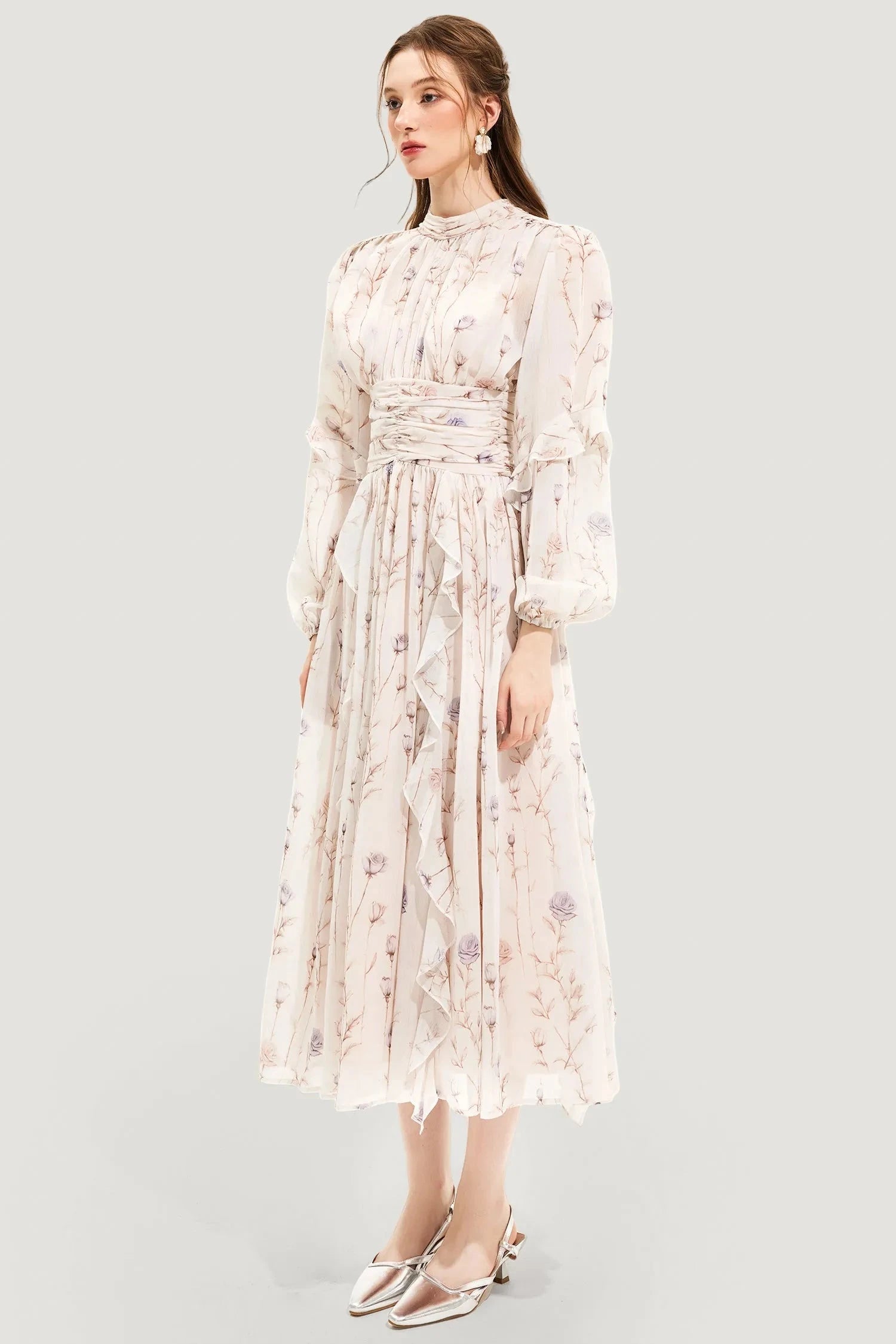 Lavinque Dress Robe Longue Femme | Florale | Élégante et Féminine