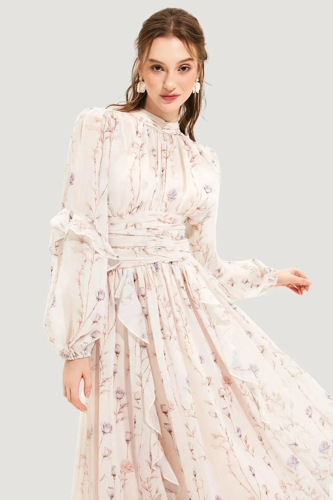 Lavinque Dress Robe Longue Femme | Florale | Élégante et Féminine