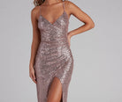 Lavinque Dress Robe Longue Fendue à Paillettes | Rouge Passion | Élégance et Séduction