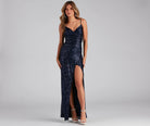 Lavinque Dress Robe Longue Fendue à Paillettes | Rouge Passion | Élégance et Séduction