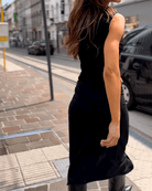 Lavinque Dress Robe Longue Fendue Sans Manches | Élégance | Style et Sensualité