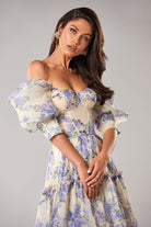Lavinque Dress Robe Longue Fleurie | Épaules Dénudées | Romantique et Légère