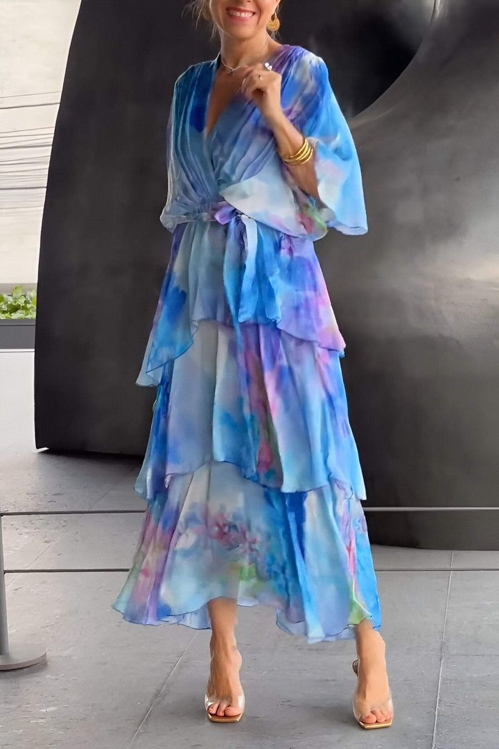 Lavinque Dress Robe Longue Fluide en Chiffon | Élégance Aérienne | Parfaite pour les Grandes Occasions
