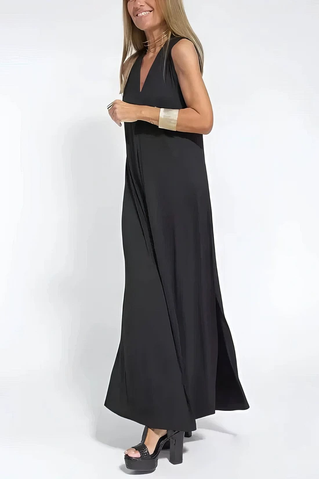 Lavinque Dress Robe Longue Fluide | Épaules Dénudées | Décontractée et Élégante