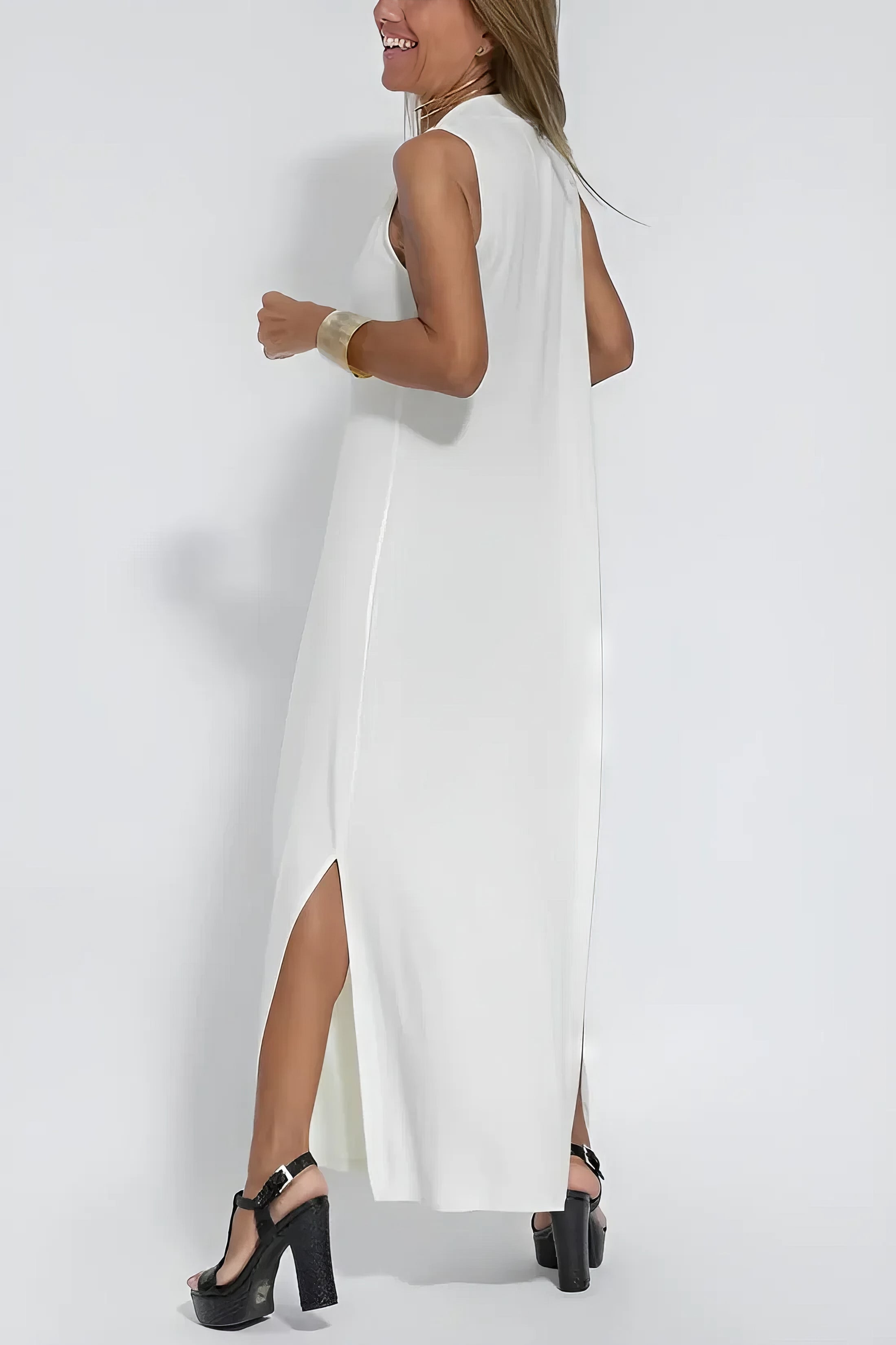 Lavinque Dress Robe Longue Fluide | Épaules Dénudées | Décontractée et Élégante