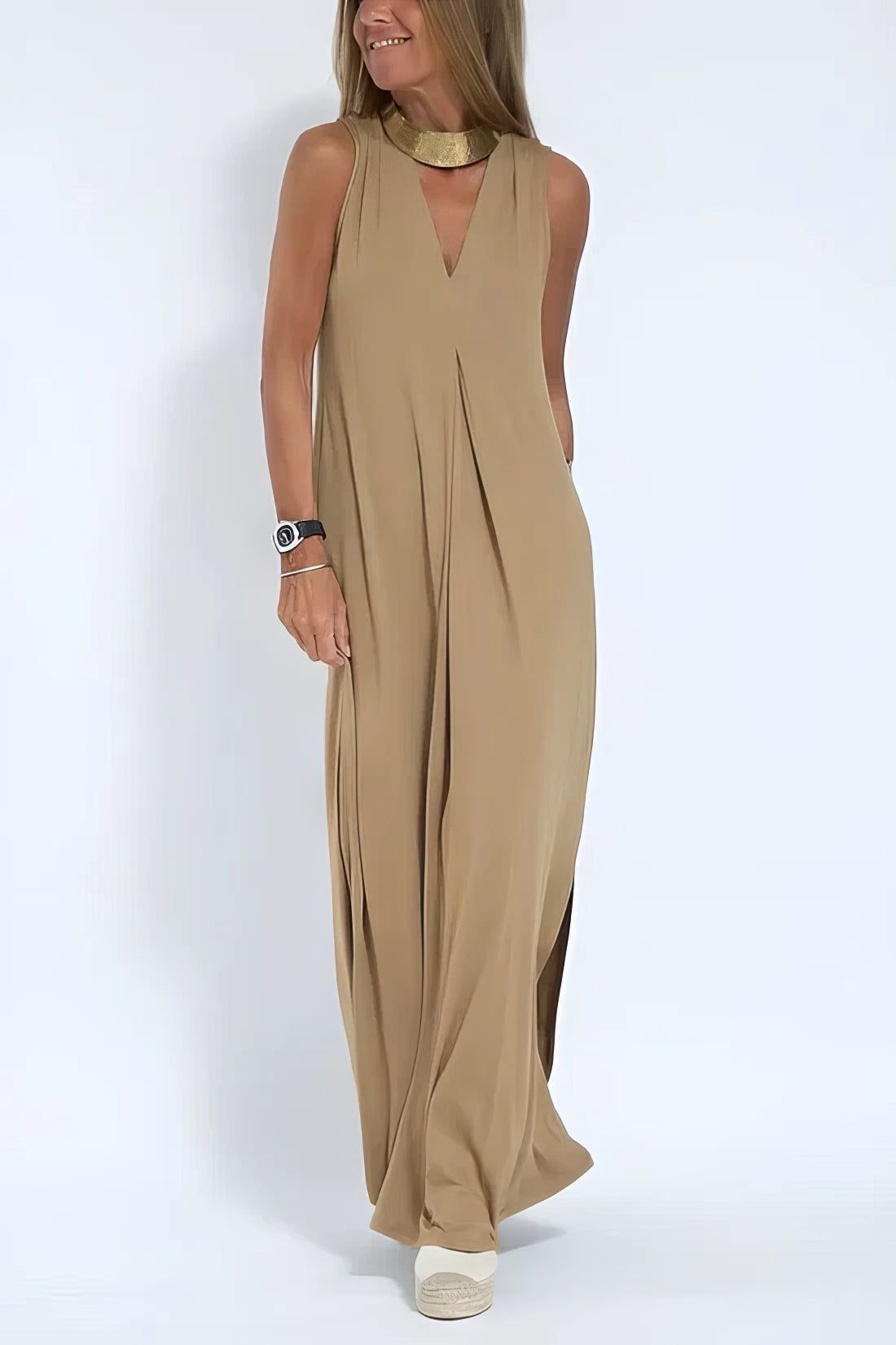 Lavinque Dress Robe Longue Fluide | Épaules Dénudées | Décontractée et Élégante