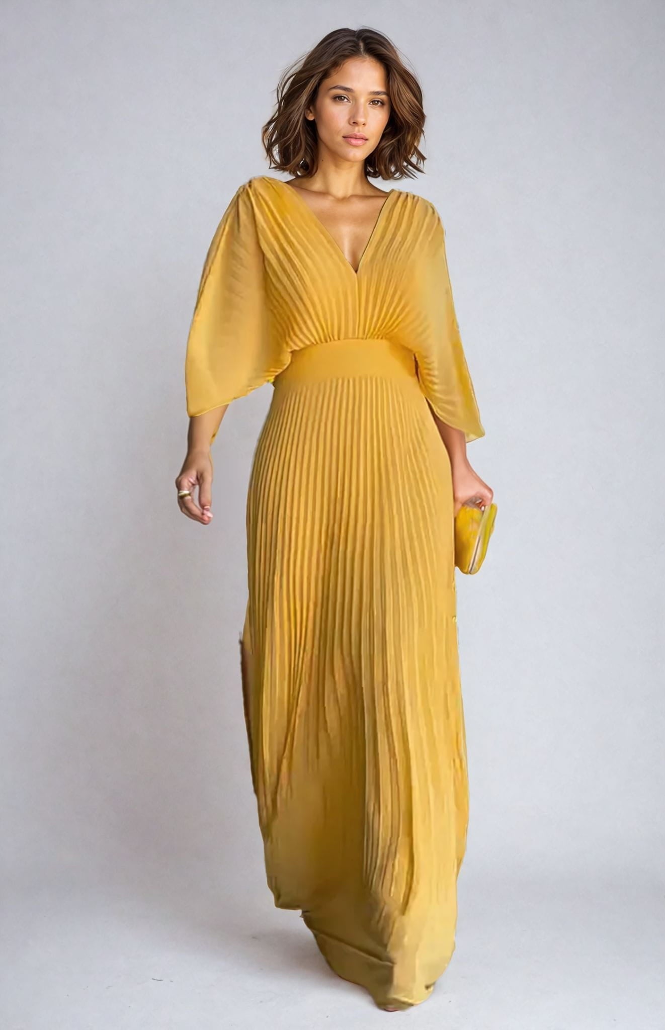 Lavinque Dress Robe Longue Plissée | Fluide | Élégante et Moderne