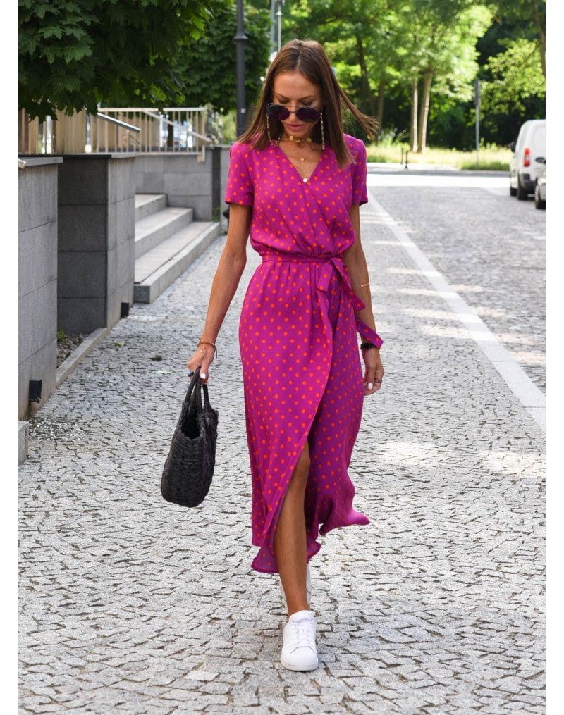 Lavinque Dress Robe Longue Portefeuille Fleurie | Élégance & Légèreté | Parfaite pour l'Été