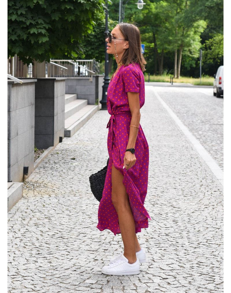 Lavinque Dress Robe Longue Portefeuille Fleurie | Élégance & Légèreté | Parfaite pour l'Été