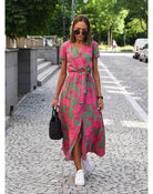 Lavinque Dress Robe Longue Portefeuille Fleurie | Élégance & Légèreté | Parfaite pour l'Été