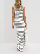 Lavinque Dress Robe Longue Rayée | Sans Manches | Chic et Décontractée