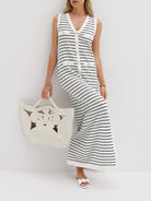 Lavinque Dress Robe Longue Rayée | Sans Manches | Chic et Décontractée
