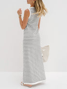 Lavinque Dress Robe Longue Rayée | Sans Manches | Chic et Décontractée