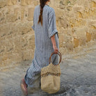 Lavinque Dress Robe Longue Rayée | Style Bohème | Confort et Élégance
