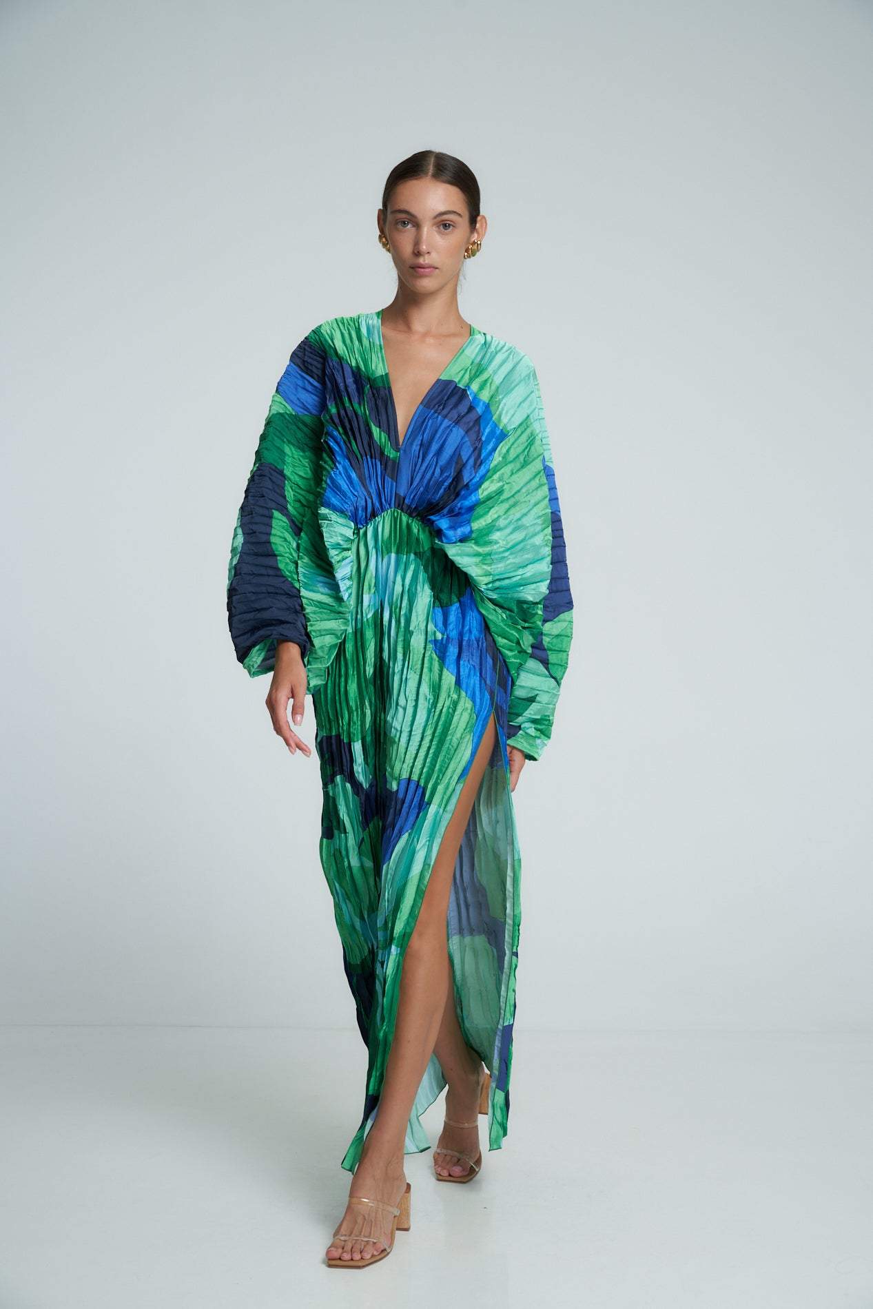 Lavinque Dress Robe Longue Satinée | Fendue | Élégante et Moderne