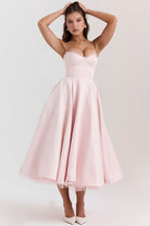 Lavinque Dress Robe Midi Évasée | Élégance | Douce et Féminine