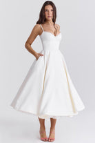 Lavinque Dress Robe Midi Évasée | Élégance | Douce et Féminine
