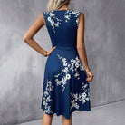 Lavinque Dress Robe Midi Fleurie Drapée | Élégante | Féminine et Confortable
