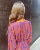 Lavinque Dress Robe Midi Imprimée | Nœud à l’avant | Élégante et Féminine