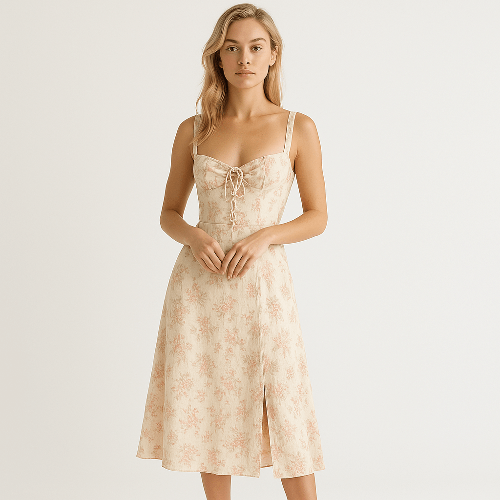 Lavinque Dress Robe Midi Noire | Bretelles | Élégance Intemporelle