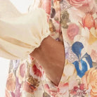 Lavinque Dress Robe Organza Fleurie | Broderie Élégante | Coupe Midi Romantique