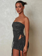 Lavinque Dress Robe Pailletée Bustier | Fendue | Sexy et Glamour