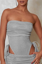 Lavinque Dress Robe Pailletée Bustier | Fendue | Sexy et Glamour