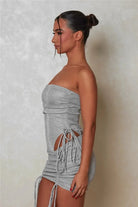 Lavinque Dress Robe Pailletée Bustier | Fendue | Sexy et Glamour