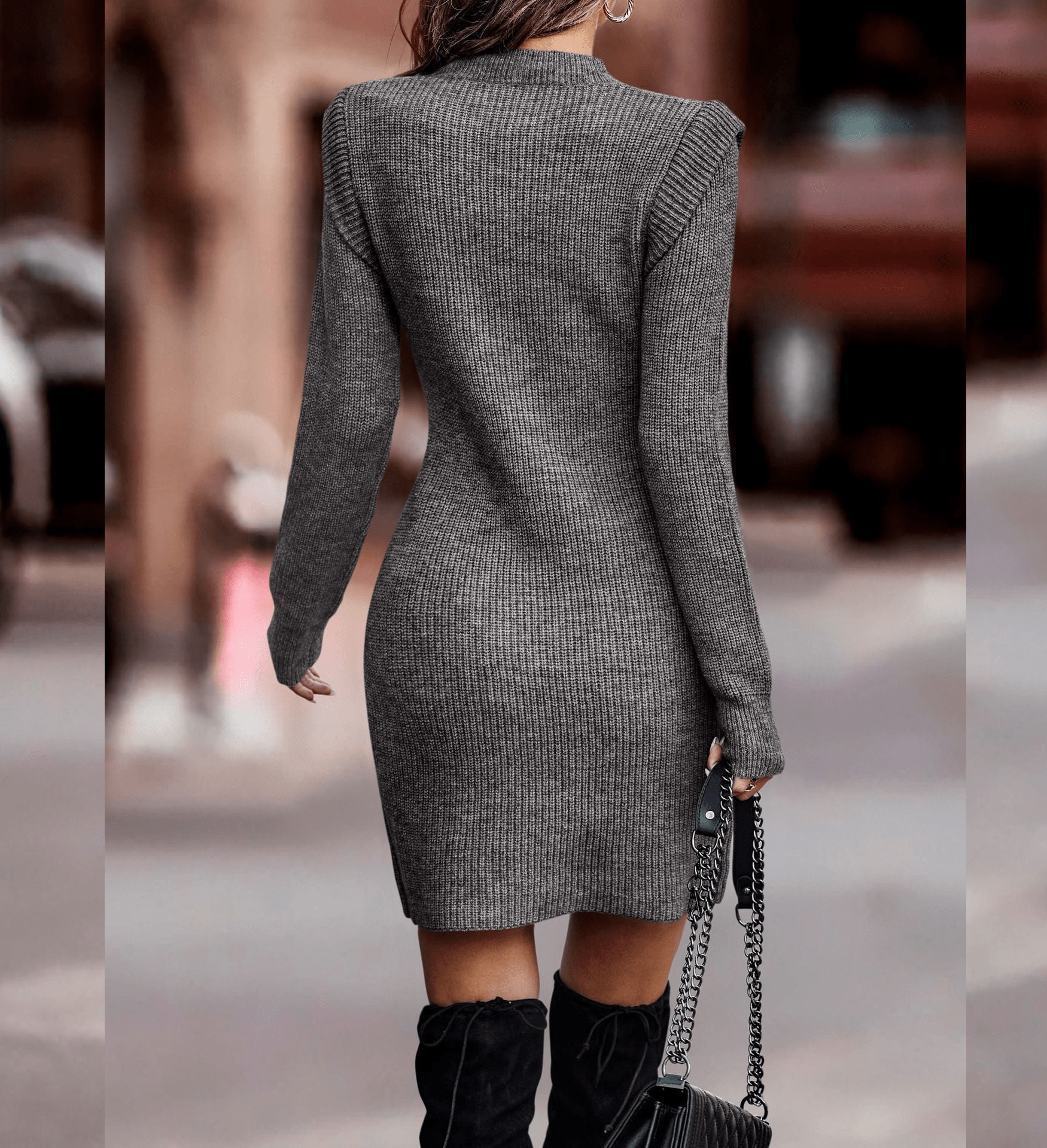 Lavinque Dress Robe Pull Cintrée | Élégance | Chic et Confortable