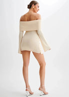 Lavinque Dress Robe Pull Épaules Dénudées | Élégance & Confort | Look Tendance