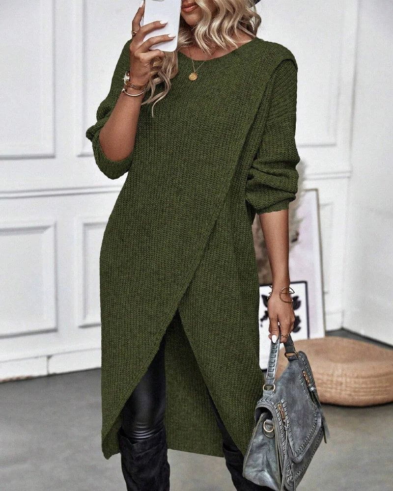 Lavinque Dress Robe Pull Fendue | Élégance et Confort | Style Moderne