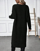 Lavinque Dress Robe Pull Fendue | Maille Douce | Élégante et Moderne