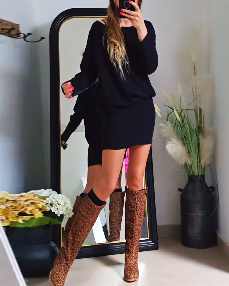 Lavinque Dress Robe Pull Hiver | Maille Douce | Confort et Élégance